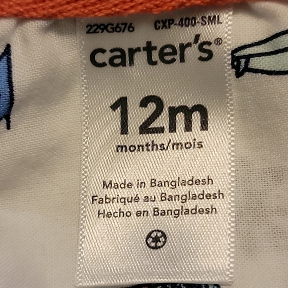 5/$10 Carter’s size 12 months short sleeve button down shirt - Picture 3 of 4